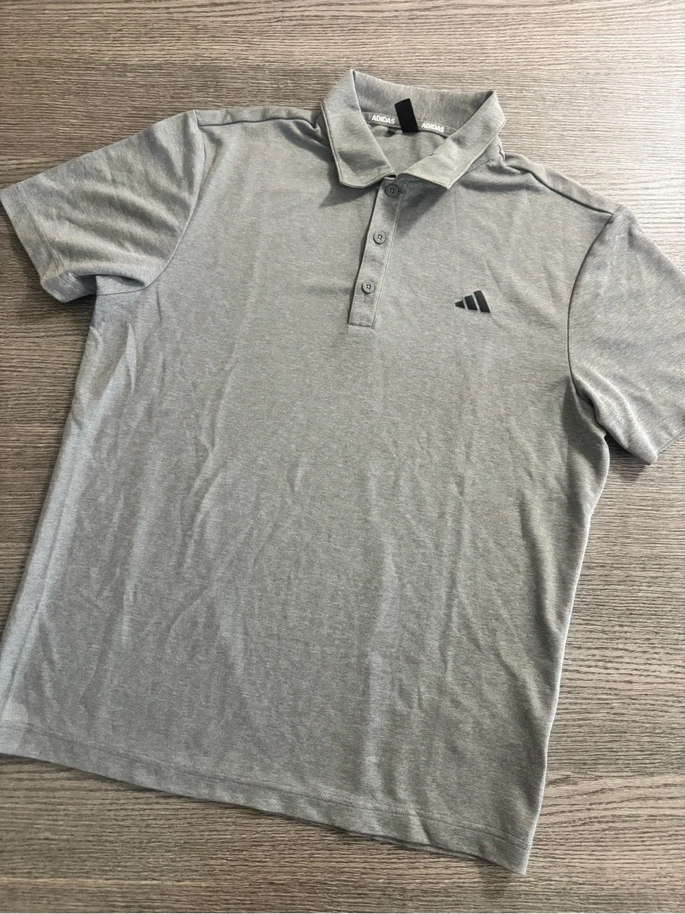 Adidas Men’s Performance Golf Polo Shirt Size S Moisture-Wicking Heather Gray